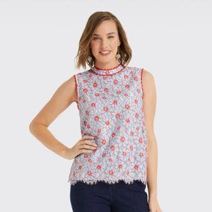 Draper James Collection Floral Lace Tank size 6